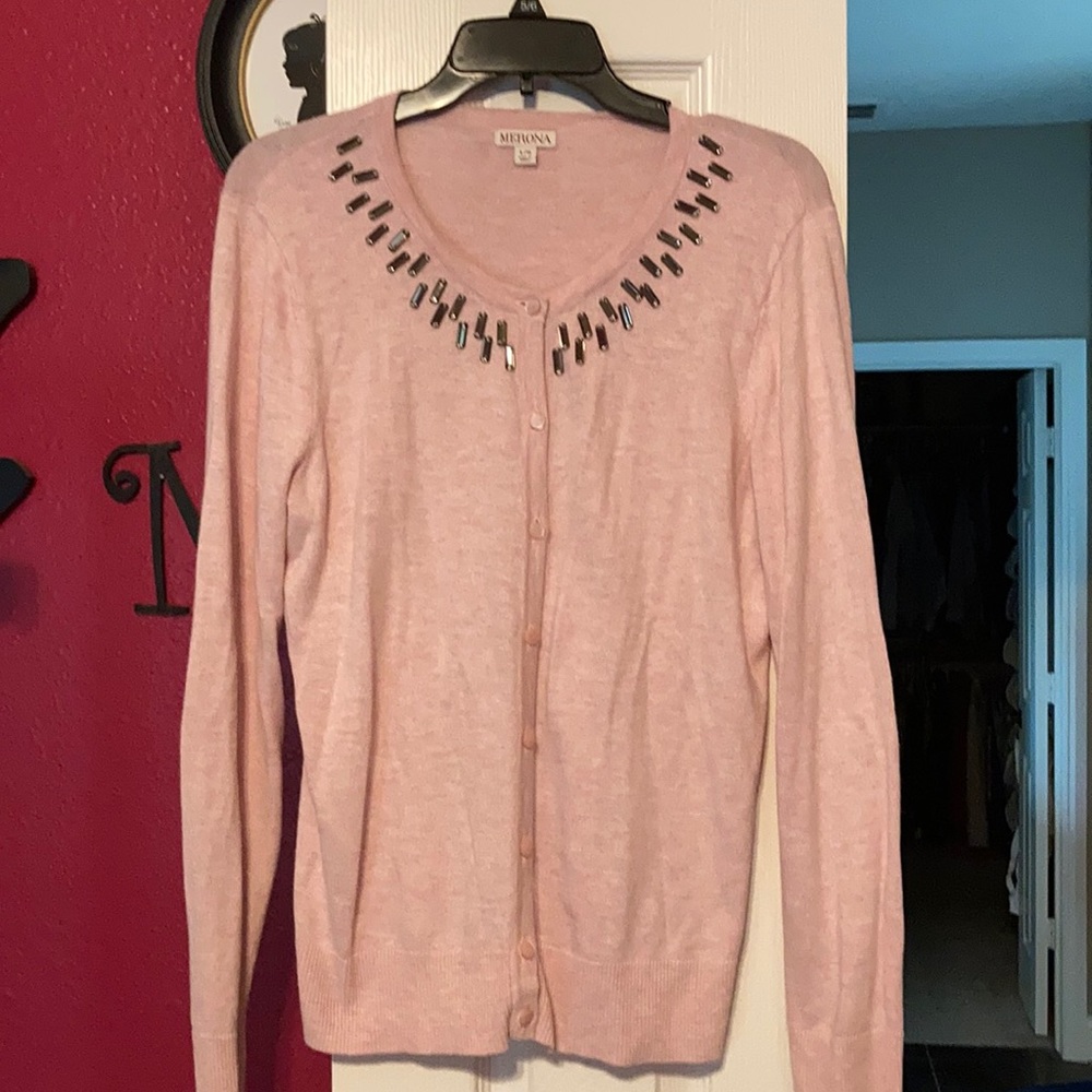 Pink cardigan